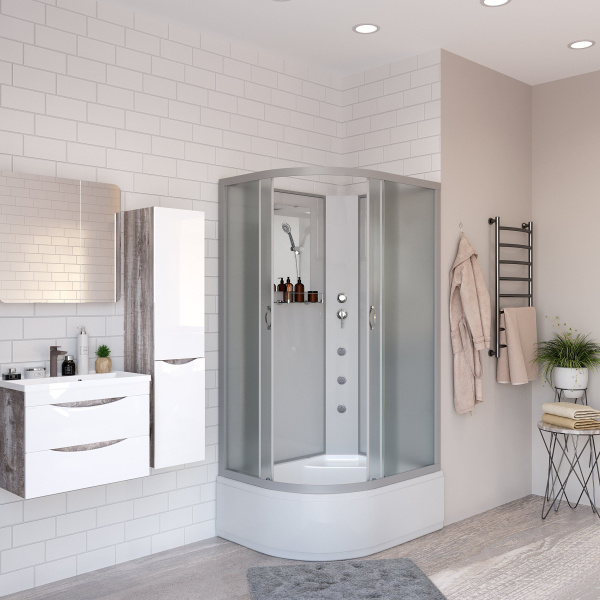 Душевая кабина Niagara Classic NG-2310-14RBKG 120х80х200, высокий поддон 40 см, стекло матовое