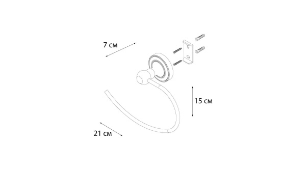 Полотенцедержатель полукольцо Fixsen Style FX-41111
