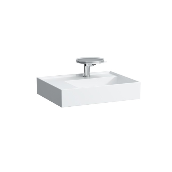 Подвесная раковина Kartell by laufen 60х46х12 см, без отверстия для смесителя, без перелива, SaphirKeramik, с отв. под смеситель 8.1033.5.000.112.1