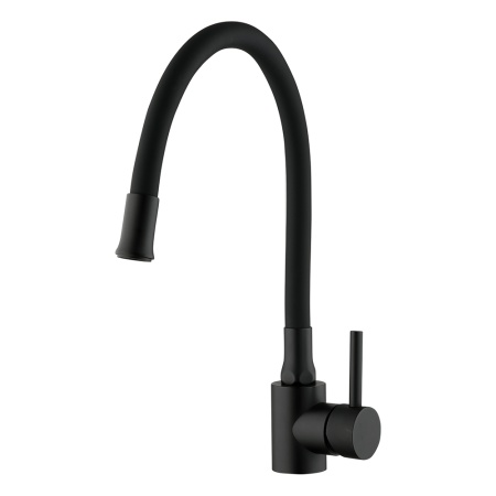 Смеситель для кухни с гибким изливом FRAP F40994-6, черный