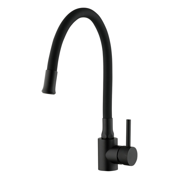 Смеситель для кухни с гибким изливом FRAP F40994-6, черный