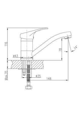 Смеситель для раковины Haiba HB4513-1