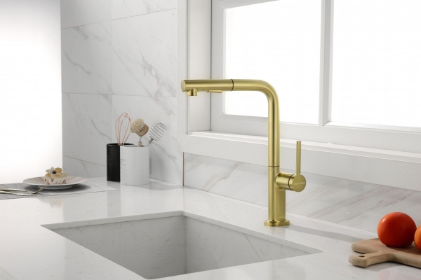 Смеситель для кухни NEO, брашированное золото, Ne214419-BG, Paulmark