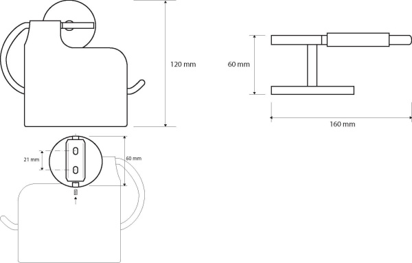 Держатель туалетной бумаги с крышкой Bemeta Alfa 102412012