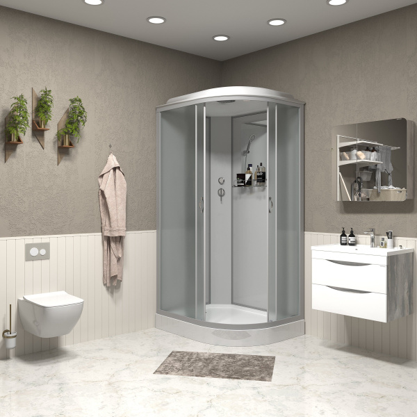 Душевая кабина Niagara Classic NG-3312-14L 120х80х215, низкий поддон 13 см, стекло матовое