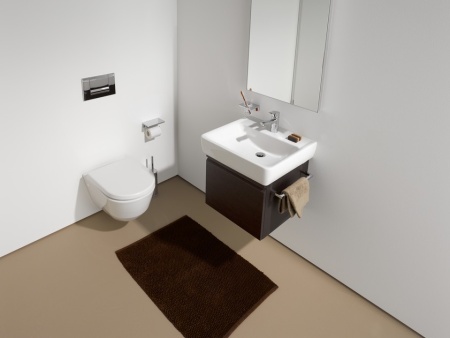 Подвесная раковина Pro A 45х34х11,5 см, мини-раковина, 1 отверстие для смесителя, с переливом, санфарфор 8.1195.1.000.104.1