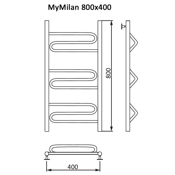 Полотенцесушитель MYFREA My Milan 80/40