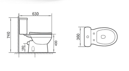 Унитаз напольный Niagara Brava NG-9901 63x36x74 безободковый с тонкой крышкой