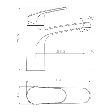 Смеситель Rossinka RS45-11 для раковины