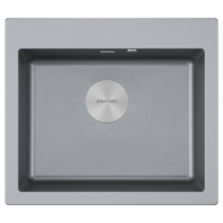 Мойка KANTE 60, IT-GRANIT, PM106052-GRM, серый металлик, 600х520 мм, Paulmark