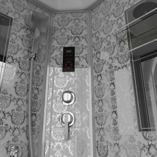 Душевая кабина Niagara Luxe NG-7715W 90x90x215, низкий поддон, стенки белые