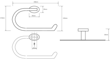 Держатель для полотенец Bemeta Oval 118404061