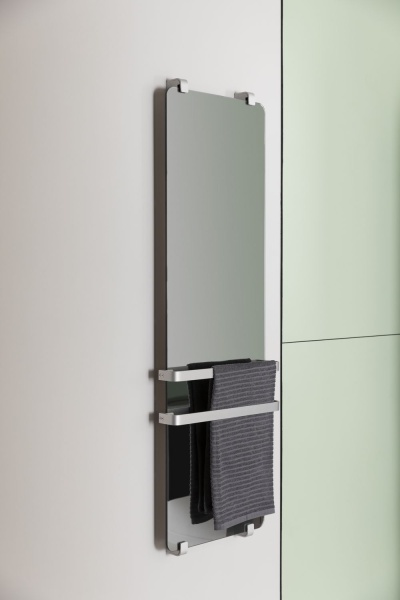Полотенцесушитель электрический Allen Brau Infinity 180x44 с рейлингом и креплением, серебро браш
