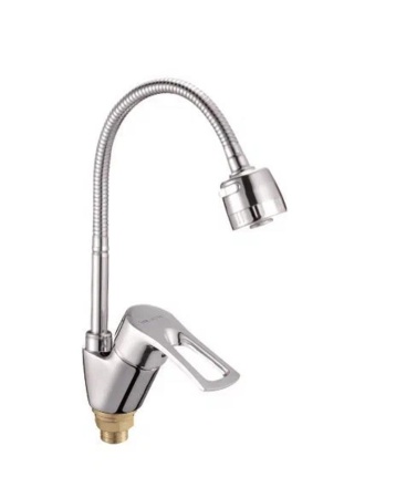 Смеситель для кухни с гибким изливом Shevanik S5143, хром