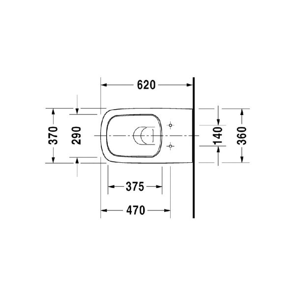 Duravit DuraStyle Унитаз подвесной Rimless длина 62 см 2542090000