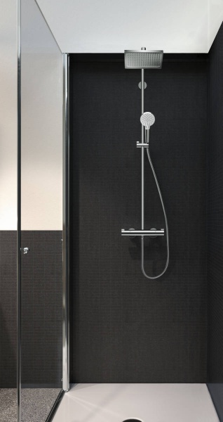 Hansgrohe Crometta E Showerpipe 240 1jet душевая система с термостатом хром 27271000
