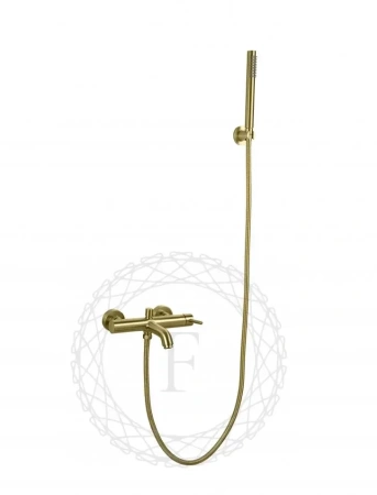 Смеситель для ванны с душем FILARETE Roun FL2120 (Золото матовый)