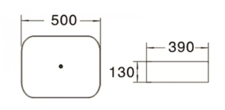 Раковина керамическая (накладная)  SantiLine SL-1051