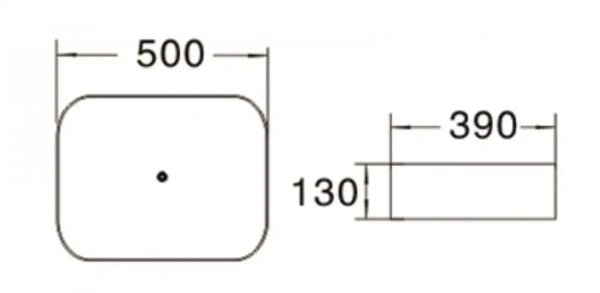 Раковина керамическая (накладная)  SantiLine SL-1051