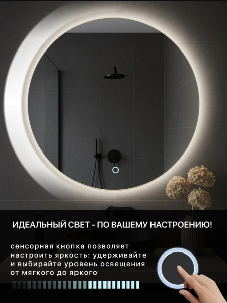 Зеркало EMZE Led D80 (c подсветкой)