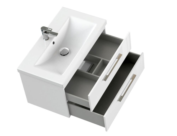 Тумба под раковину подвесная Cersanit LARA 80 для COMO 80 белый, SB-SZ-LARA-CO80/Wh