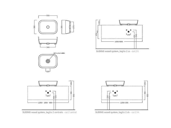 Раковина накладная Hatria HAPPY HOUR A0Y2A025