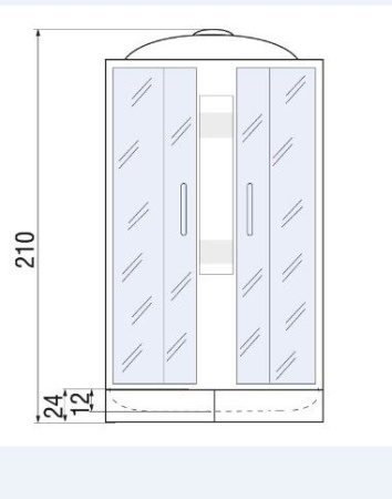 Душевая кабина River NARA 90/24 МТ, 90x90x210