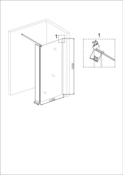 Душевая перегородка Niagara Nova NG-664-11 110x195
