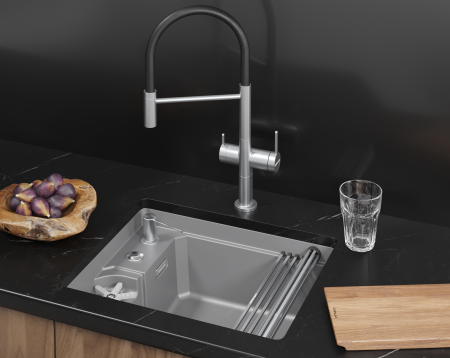 Мойка для кухни Granula Kitchen Space Rinzer 5505RU алюминиум, 55х45 см, прямоугольная