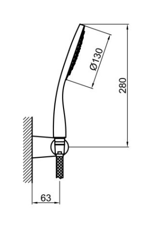 Душевой гарнитур Webert Aria AC0764560, черный