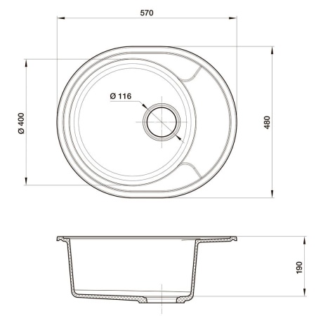 Кухонная мойка Reflection Allonge RF0658BE, бежевый
