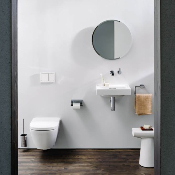 Laufen Meda Унитаз 54x36x35.5см., подвесной, безободковый, смыв Tornado, цвет: белый глянцевый 8.2011.0.000.000.1