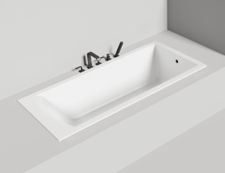 Ванна встраиваемая Salini CASCATA 180x80, S-Stone, матовый белый 104223M