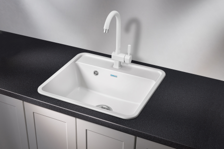 Мойка для кухни Granula Standart 5601 белый, 56х50 см, прямоугольная