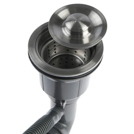 Мойка кухонная AFLORN Premium АF95050F 50х50х22 см, врезная, сифон с переливом, графит