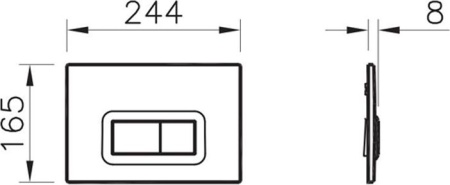 Кнопка смыва VitrA 740-0680 хром