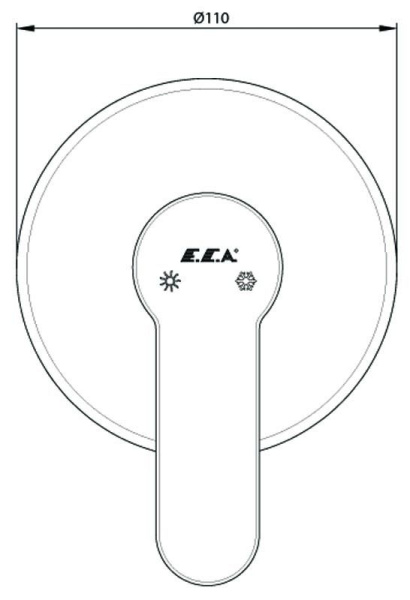 Смеситель для душа E.C.A. Nita 102152006EX