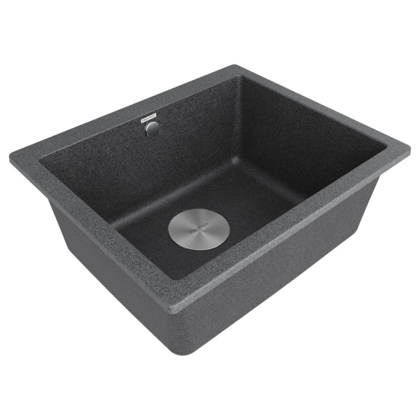 Мойка GERA 60, IT-GRANIT, PM205546-DG, графит, 555х460, подст. мон. Paulmark