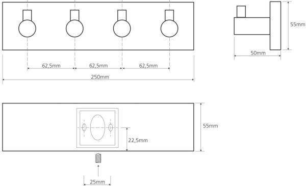 Крючок для полотенец Bemeta Beta 132405212