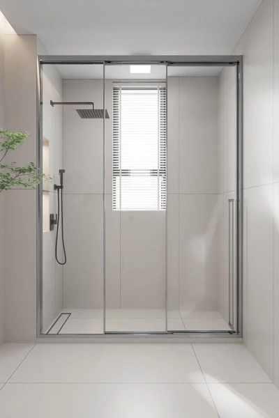 Душевая дверь раздвижная Premium Prato 300 CH-L, 1700х2000, хром, стекло прозрачное