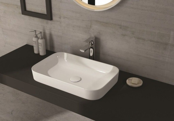 Раковина ISVEA Sott'Aqua накладная 600*380*120 цвет белый глянцевый 10SQ50060SV