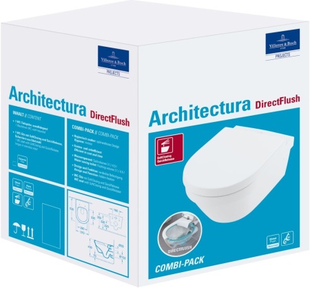 Унитаз подвесной Villeroy&Boch Architectura 4694HR01 с сиденьем