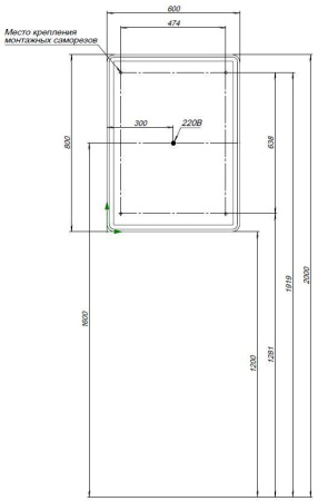 Зеркало-шкаф Aquanet Оптима 60 с LED подсветкой