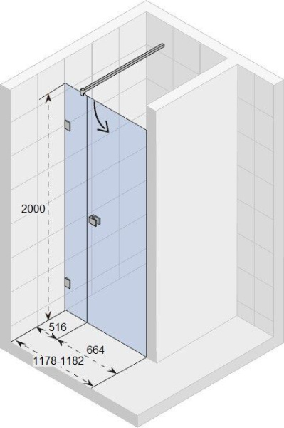 Душевая дверь Riho SZ Scandic NXT X102 120 R GX07220B2 черный