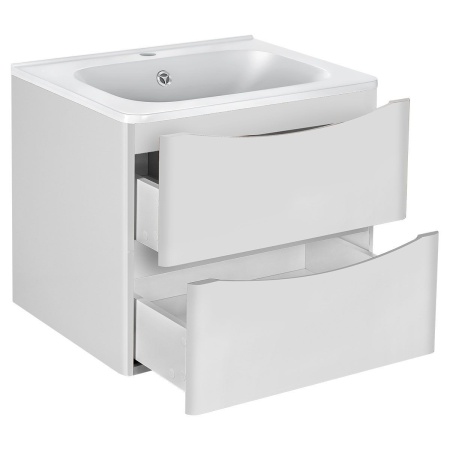 Тумба под раковину Vincea Paola 600 подвесная, 2 выкатных ящика soft close, G.White