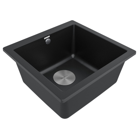 Мойка GERA 50, IT-GRANIT, PM104546-BLM, черный, 445х460, подст. мон. Paulmark