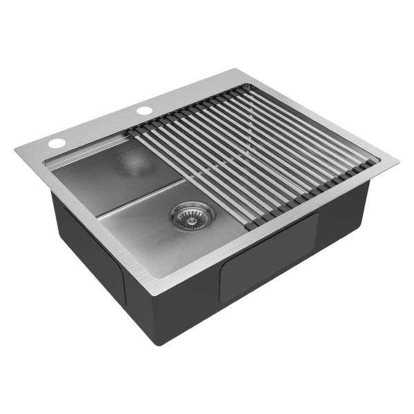 Мойка нерж. сталь KRONER-PRO 59, PM705951-BS, брашированная сталь, 590х510мм, Paulmark