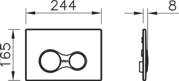 Кнопка смыва VitrA Sirius 740-0486 матовый хром