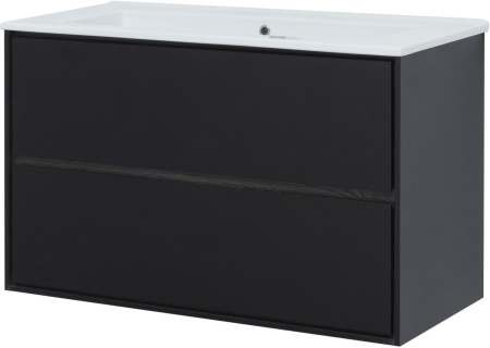 Тумба под раковину Aquanet Милан 105 черный глянец