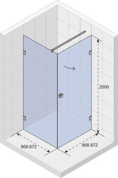 Душевой уголок Riho SZ Scandic NXT X201 90х90 R GX02032C2